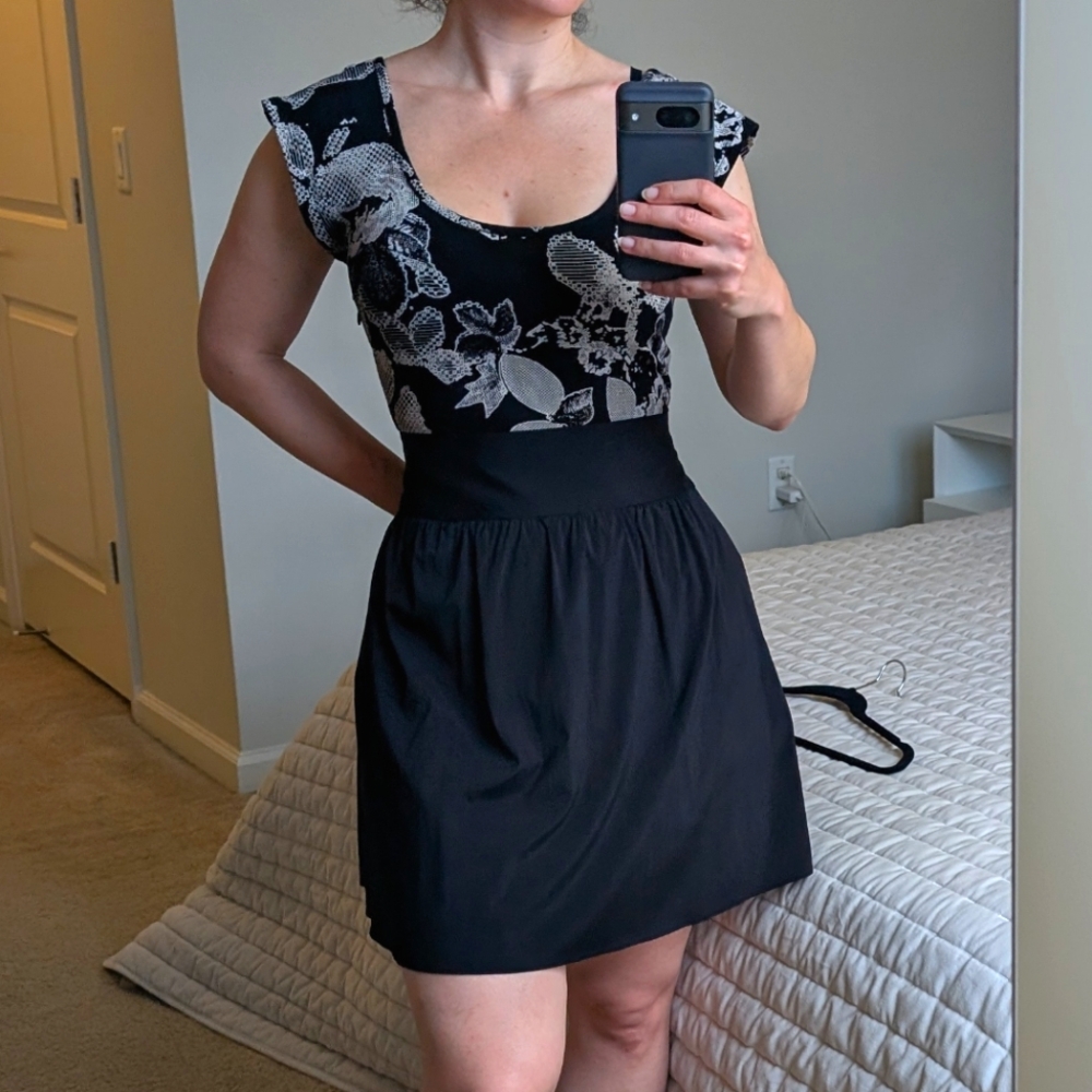 Express Black Floral Summer Dress